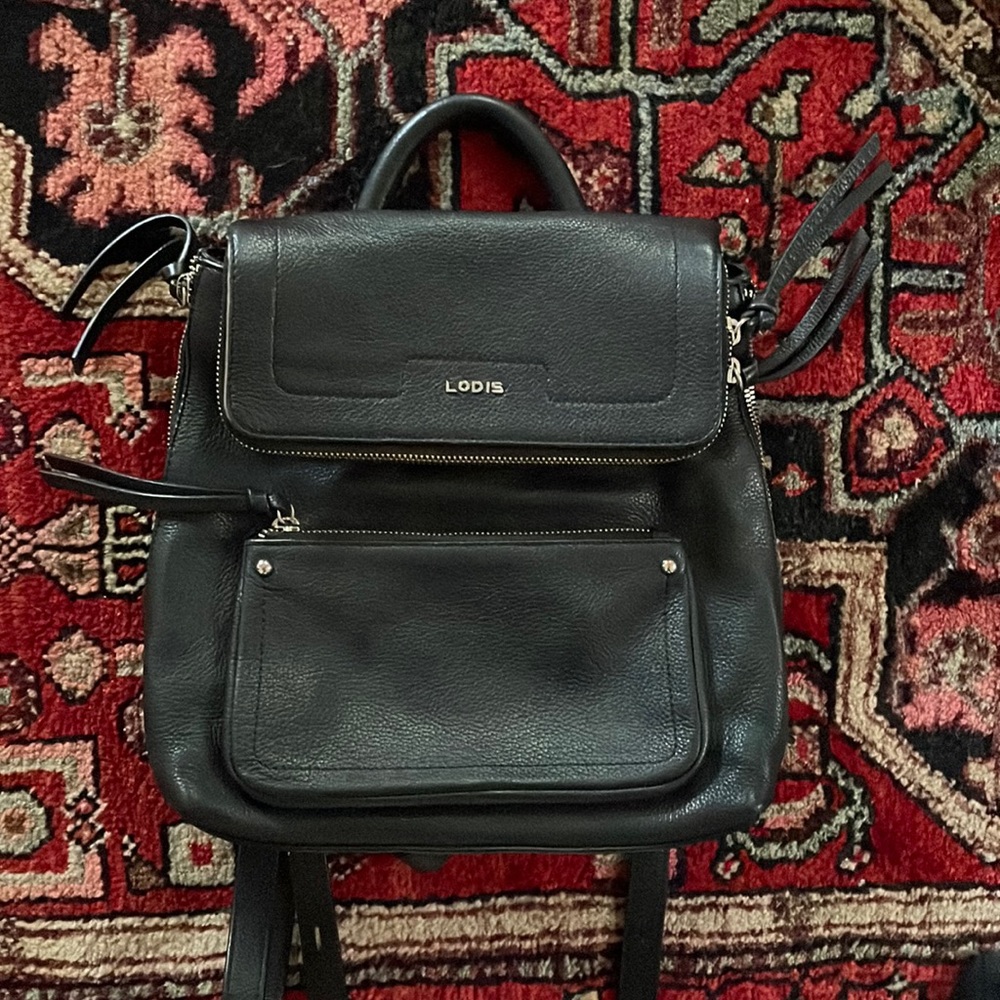 Black Lodis purse backpack